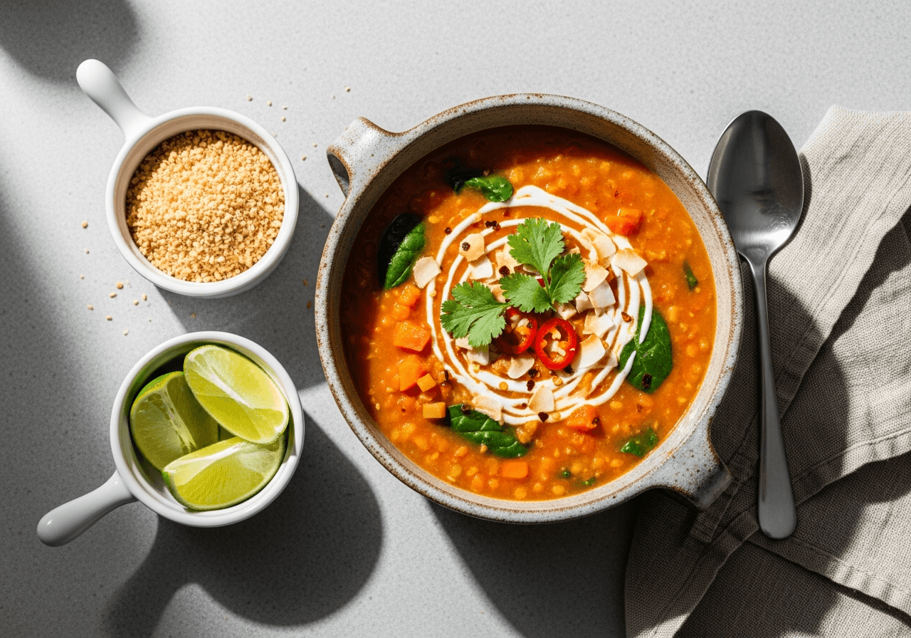 Cozy Coconut Lentil Soup