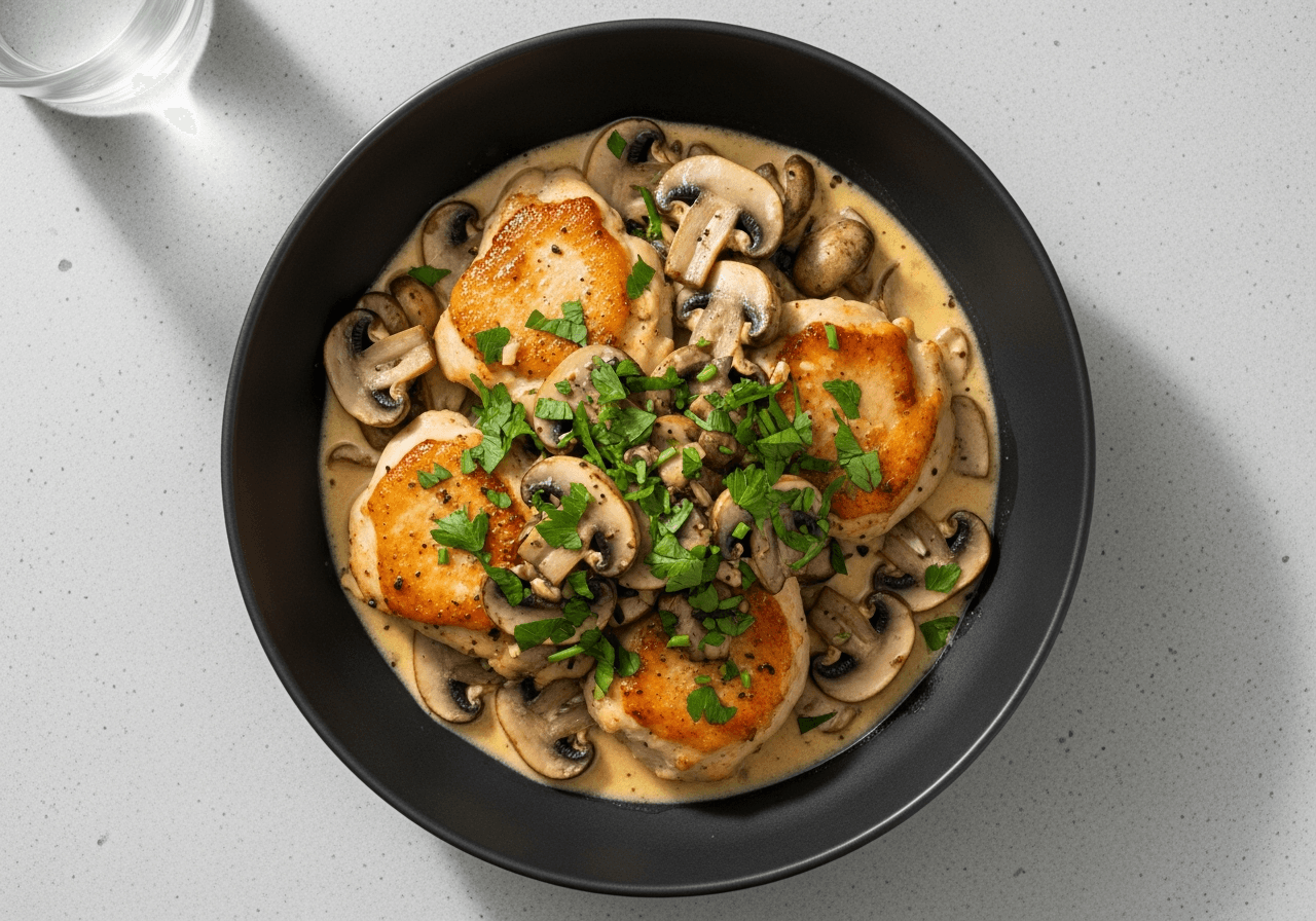 Creamy Garlic Mushroom Chicken