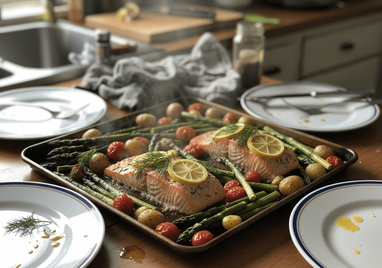 Lemon Dill Salmon Sheet Pan