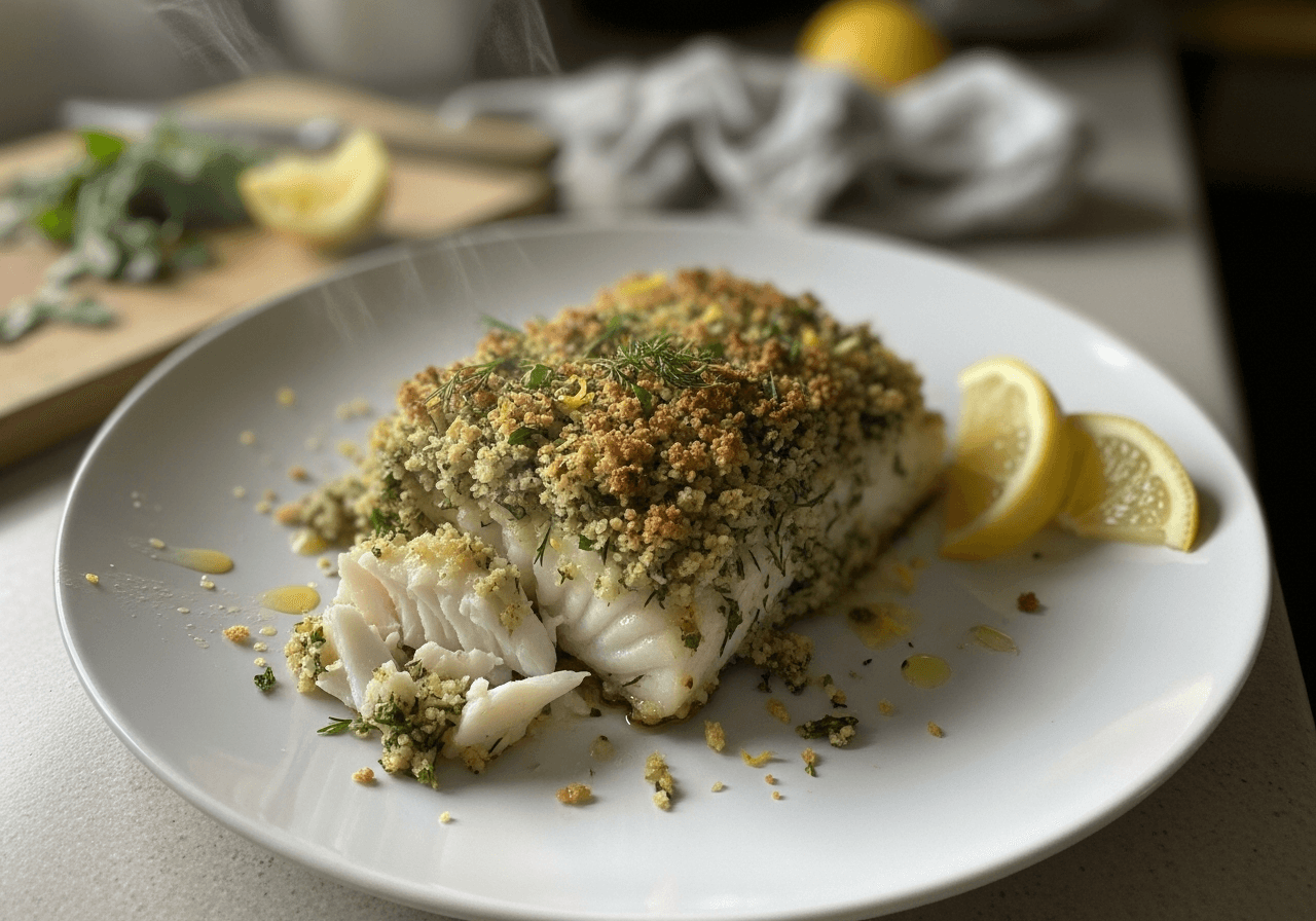 Lemon Herb Crusted Cod