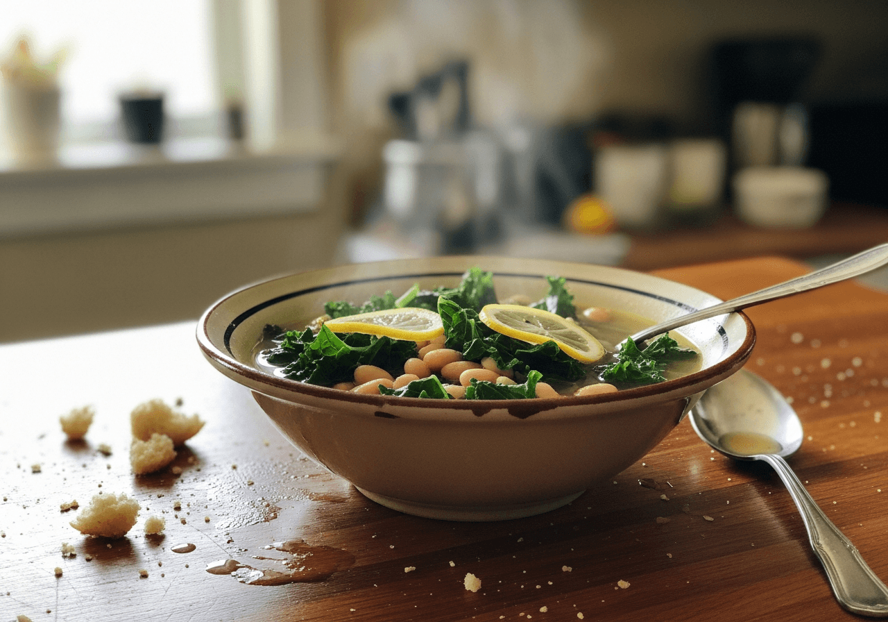 Lemony White Bean and Kale Soup