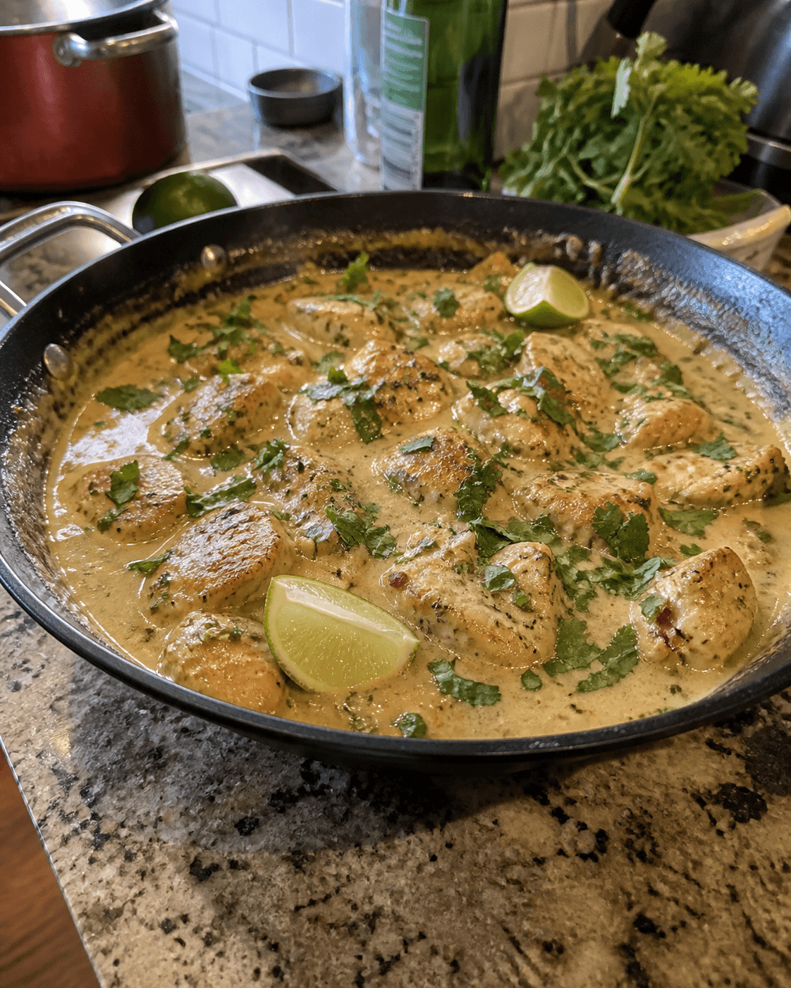 Creamy Cilantro Lime Chicken Skillet