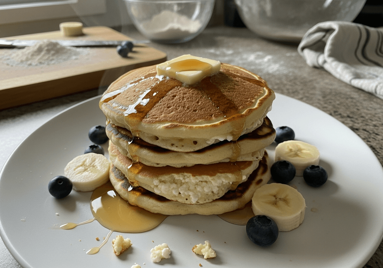 Fluffy Cottage Cheese Power Pancakes