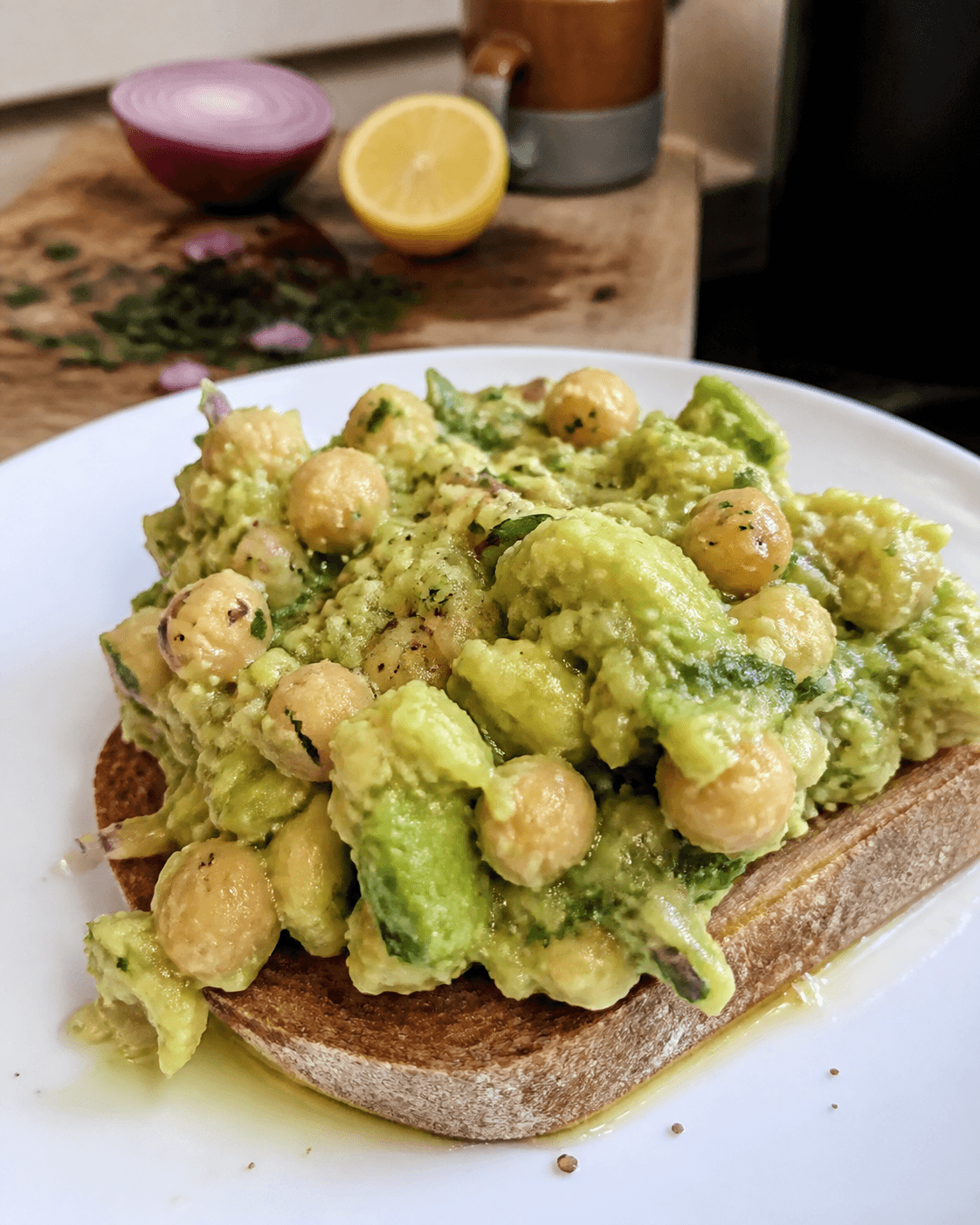Lemony Chickpea and Avocado Smash