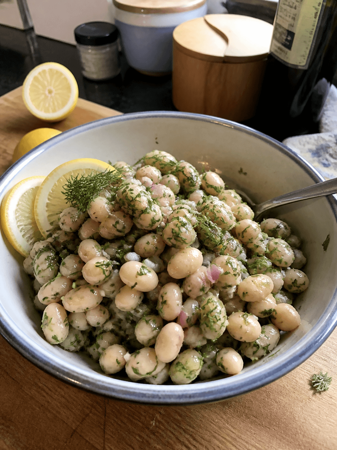 Lemony Dill White Bean Salad