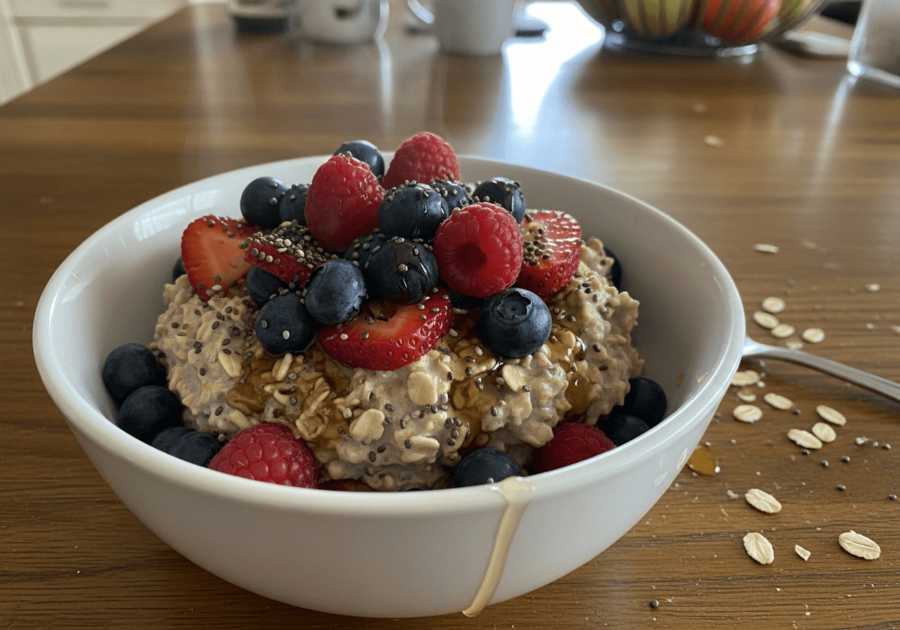 Maple Berry Overnight Oats