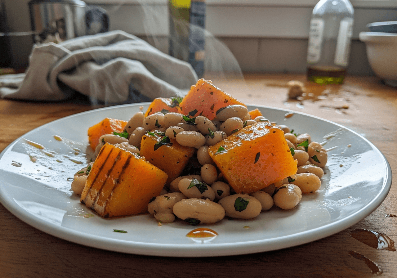 Maple Glazed Squash and White Bean Medley