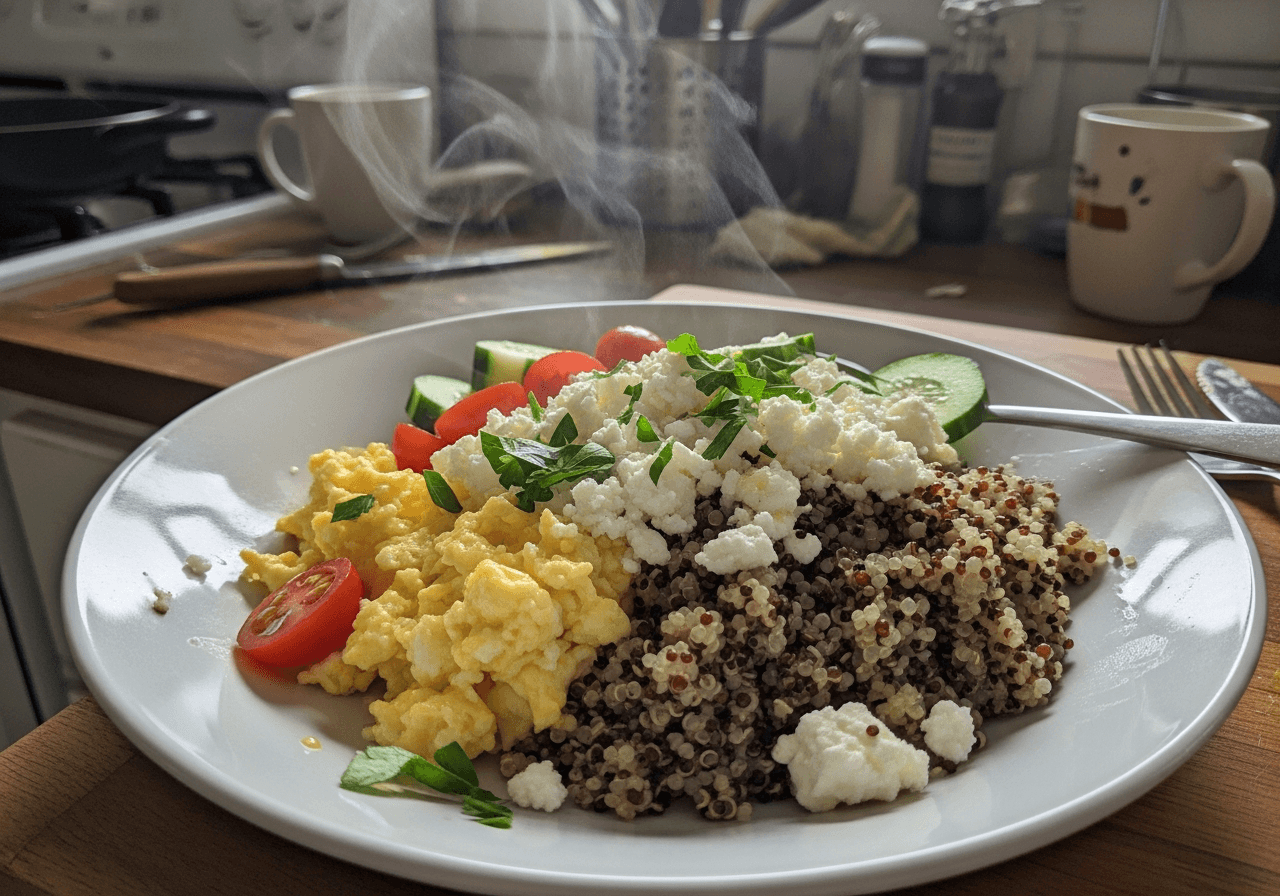 Mediterranean Egg and Quinoa Power Bowl