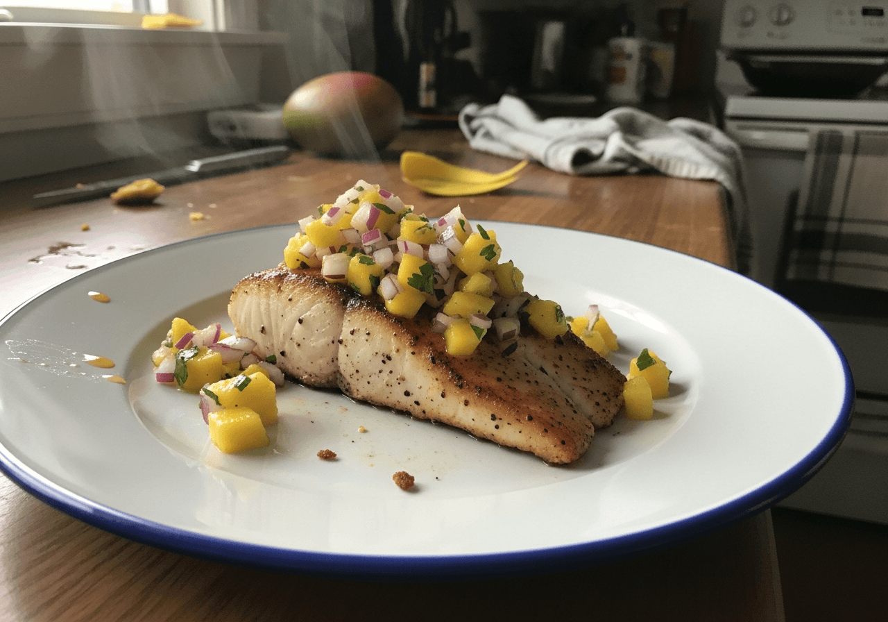 Pan-Seared Mahi-Mahi with Mango Salsa