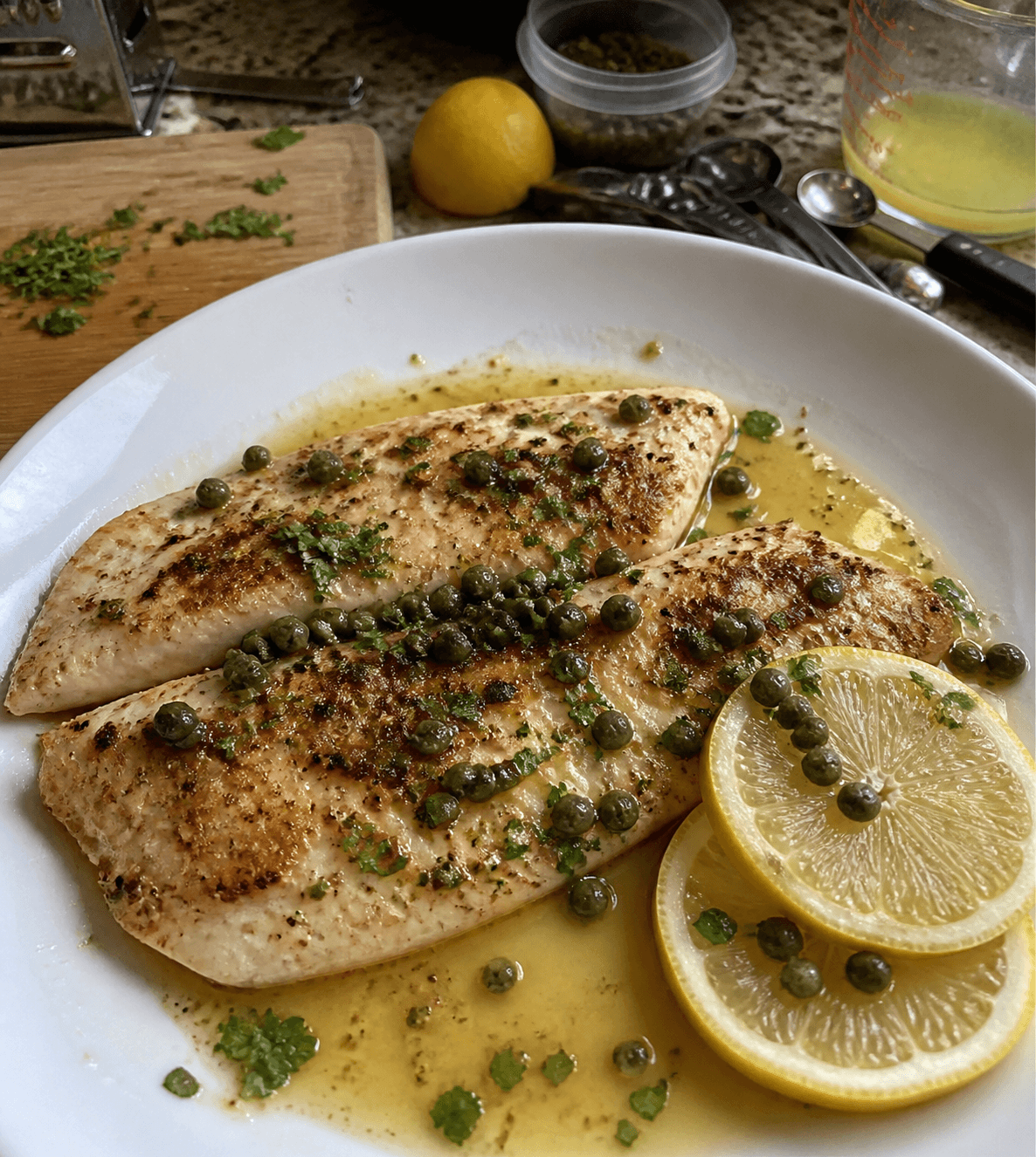 Pan-Seared Tilapia with Zesty Caper Butter
