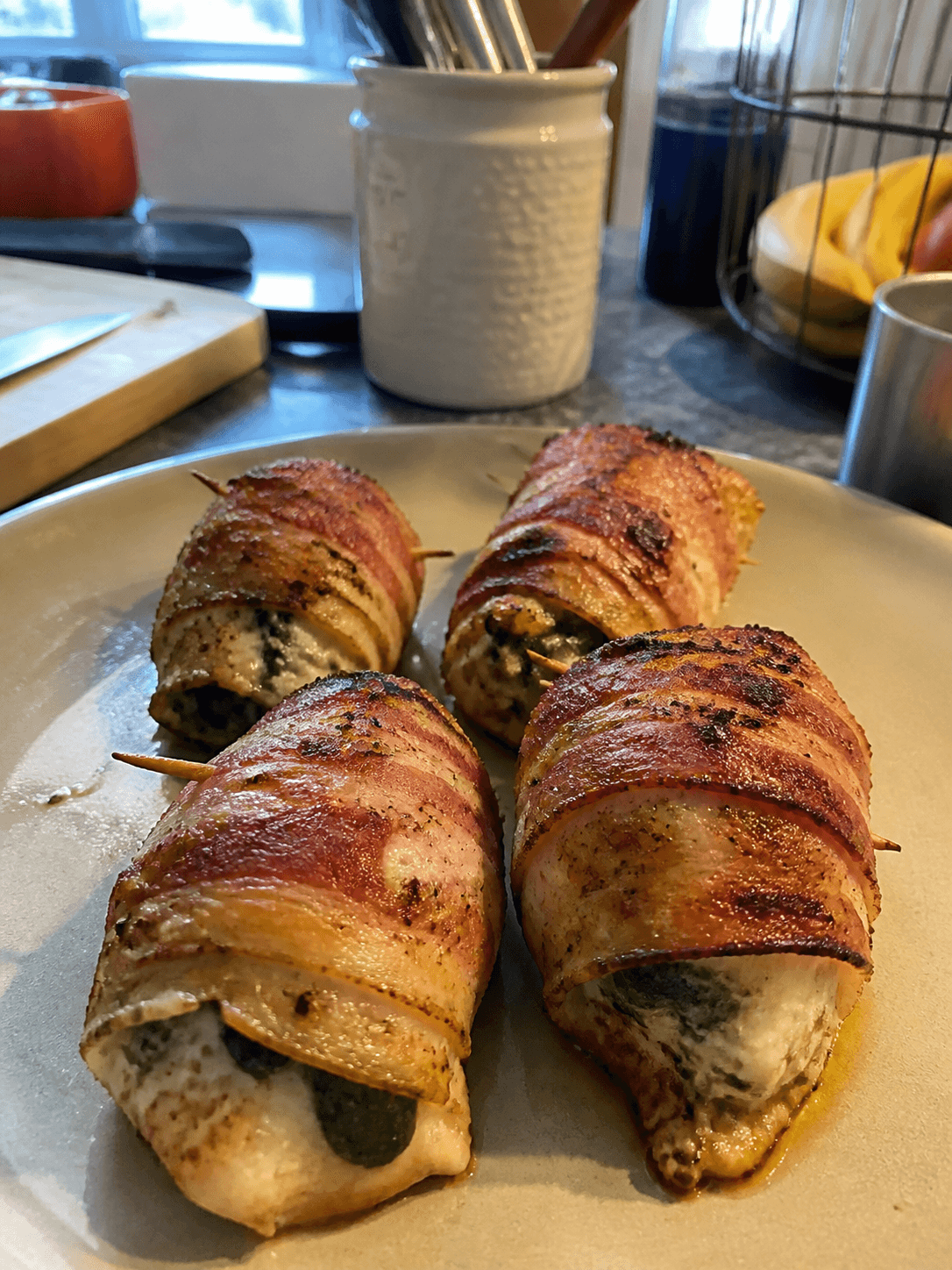 Savory Bacon Wrapped Chicken Bundles