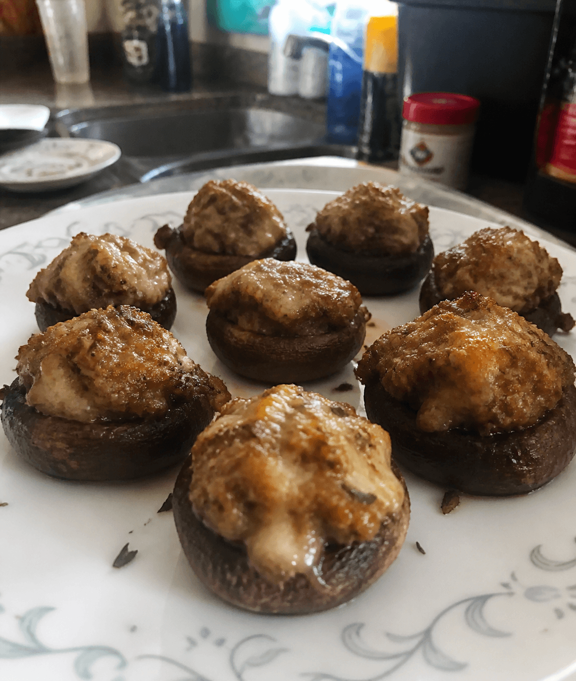 Savory Sausage Stuffed Mushrooms