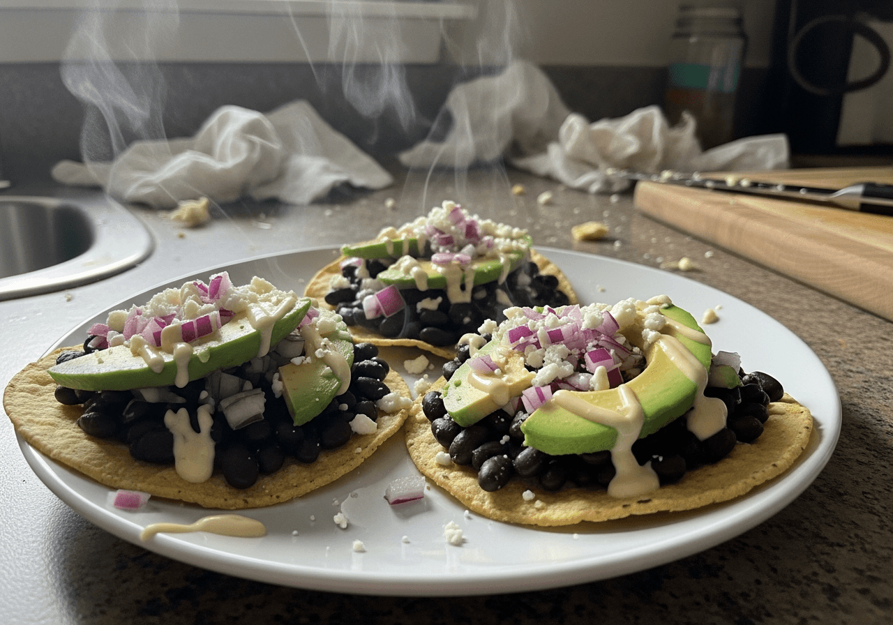 Speedy Black Bean and Avocado Tostadas
