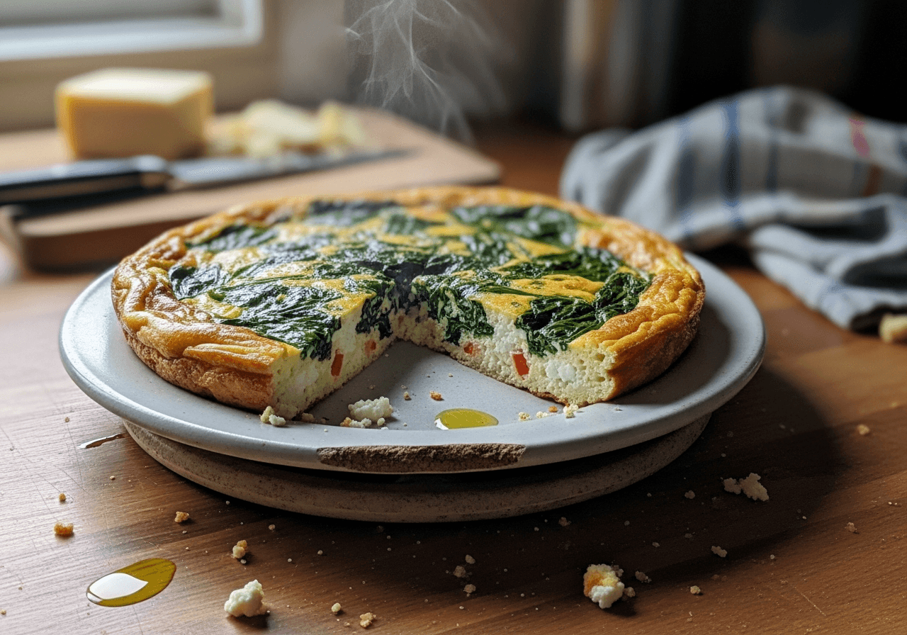 Sunny Cottage Cheese & Spinach Frittata