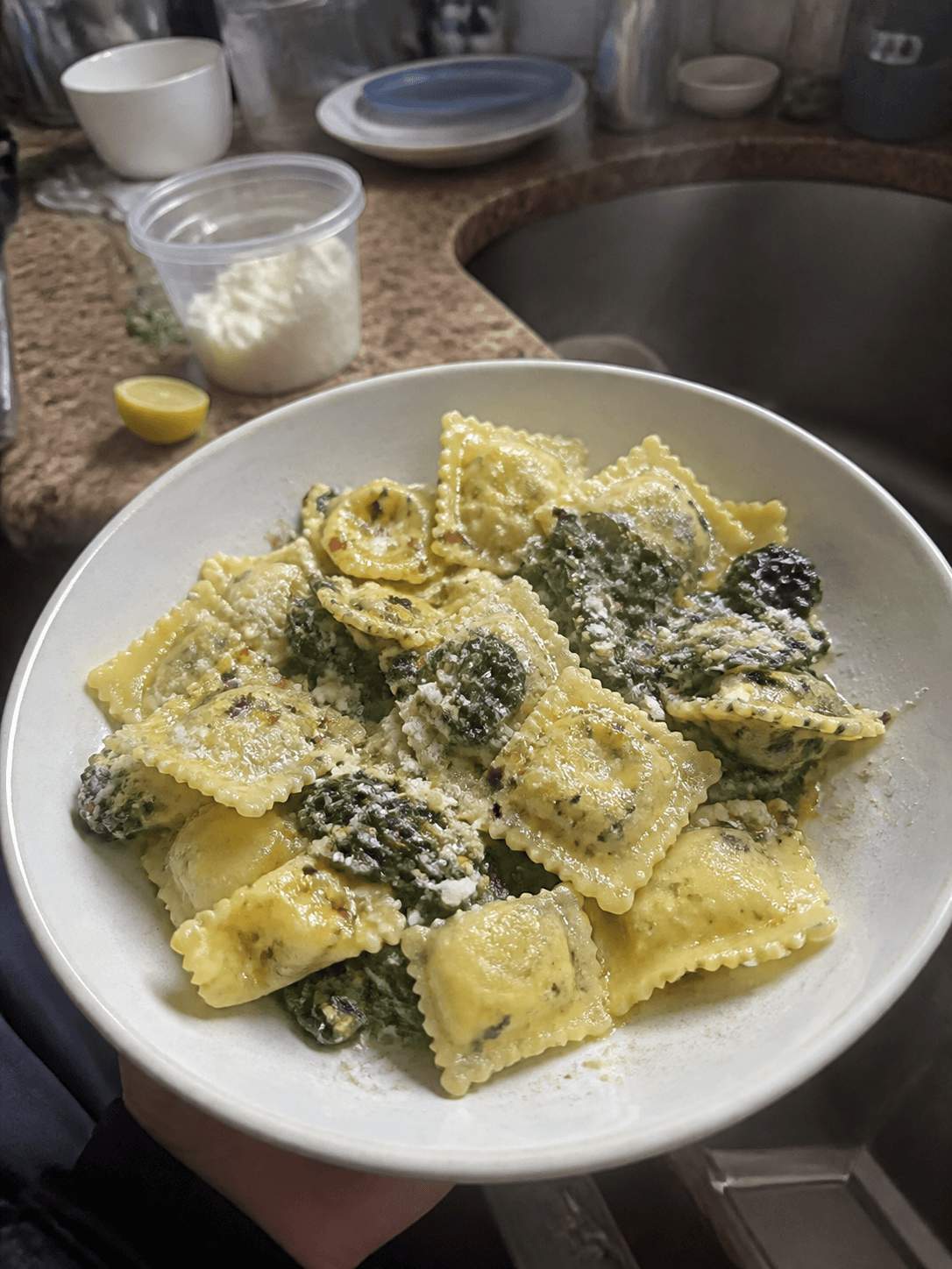 Sunshine Ricotta & Spinach Pasta