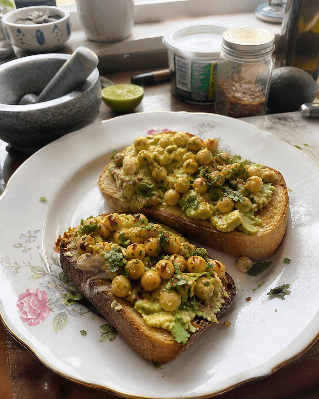 Zesty Avocado Chickpea Toast