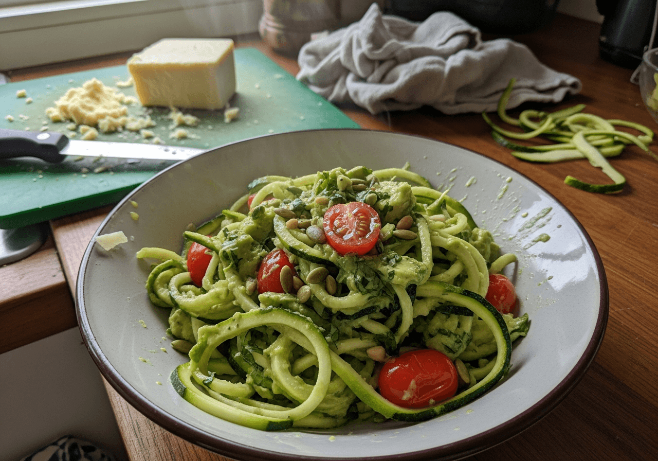 Zesty Avocado Zucchini Noodles