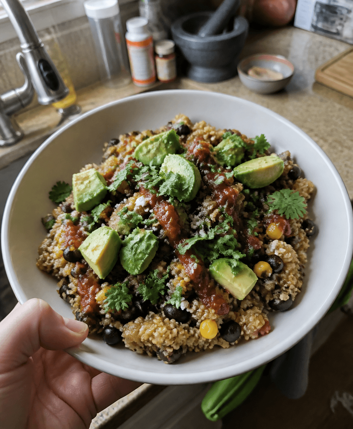 Zesty Black Bean & Corn Quinoa Bowl