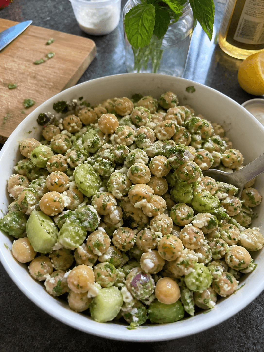Zesty Chickpea Mint Salad