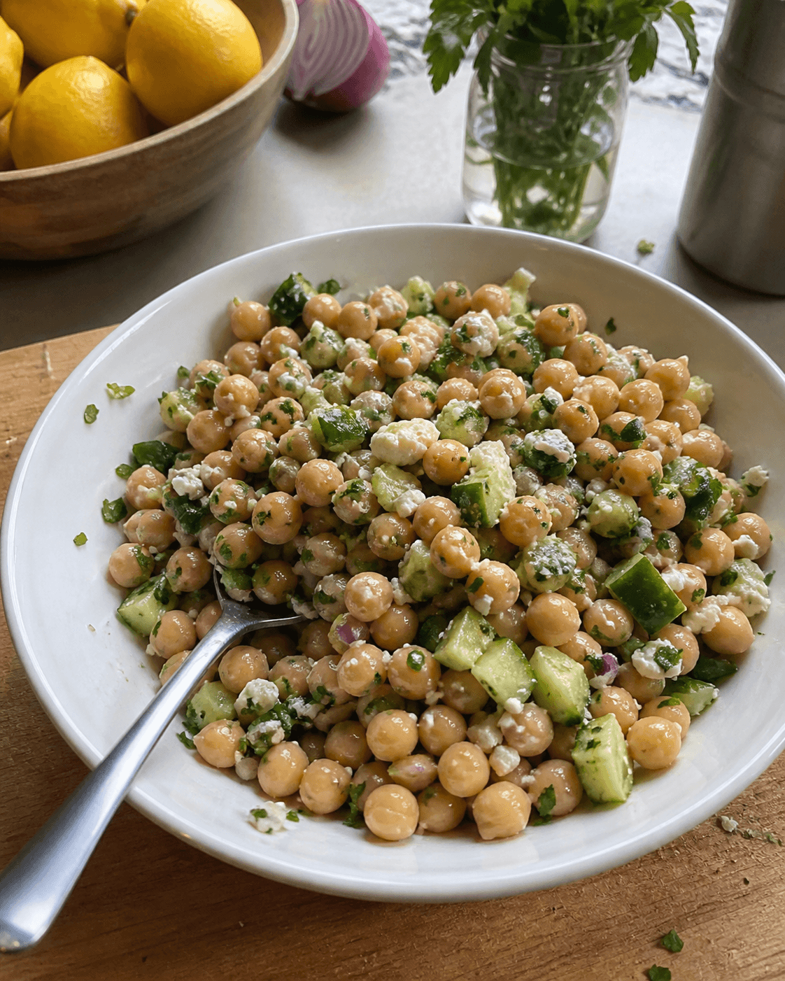 Zesty Lemon Herb Chickpea Salad